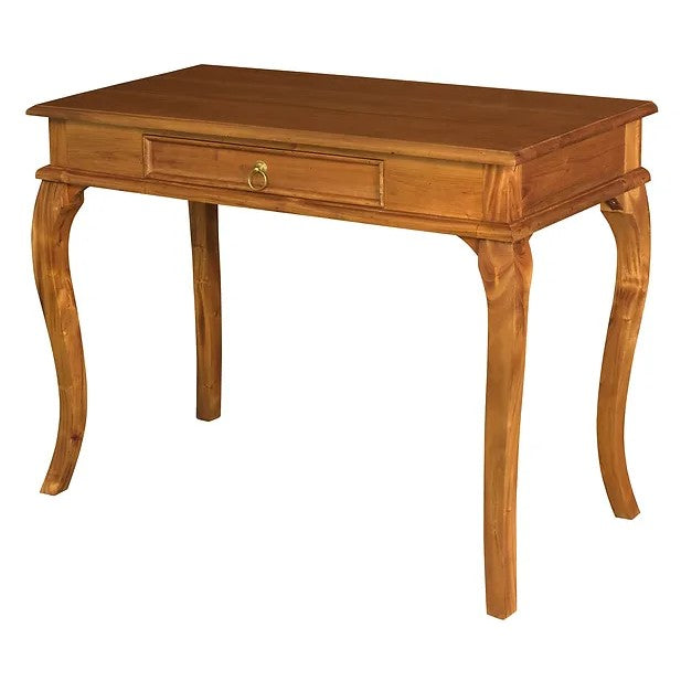 Elegant Queen Ann 1 Drawer Sofa Table - Light Brown