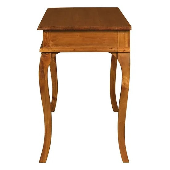 Elegant Queen Ann 1 Drawer Sofa Table - Light Brown