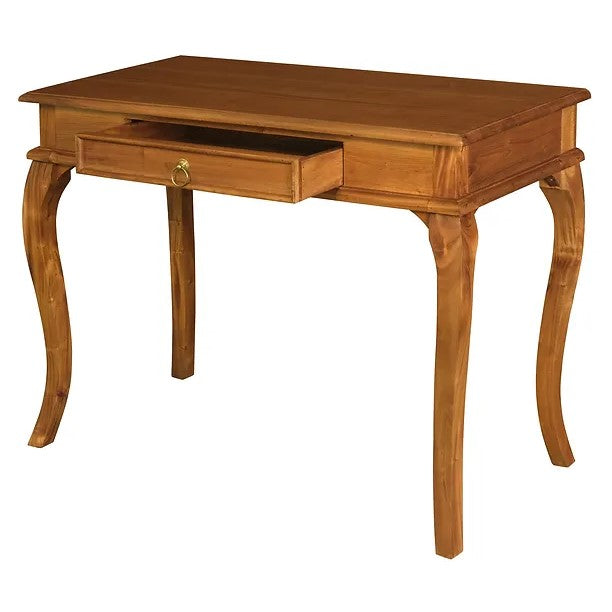 Elegant Queen Ann 1 Drawer Sofa Table - Light Brown