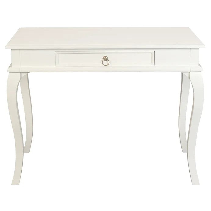 Elegant Queen Ann 1 Drawer Sofa Table - White