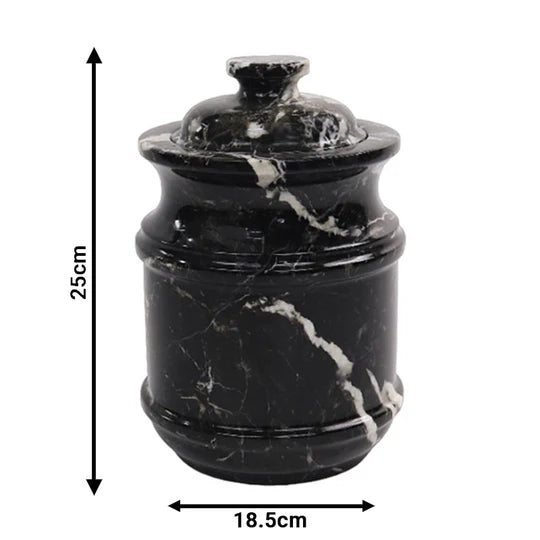 Elegant Silhouette Ornate Classic Urn - Black