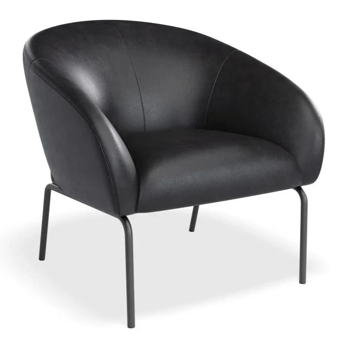 Elegant Single Seater Sofa with Matt Black Legs (Available in 4 Colors)