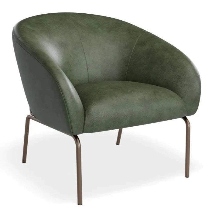 Elegant Single Seater Sofa with Matt Bronze Legs (Available in 4 Colors)