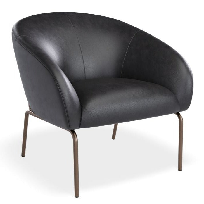 Elegant Single Seater Sofa with Matt Bronze Legs (Available in 4 Colors)