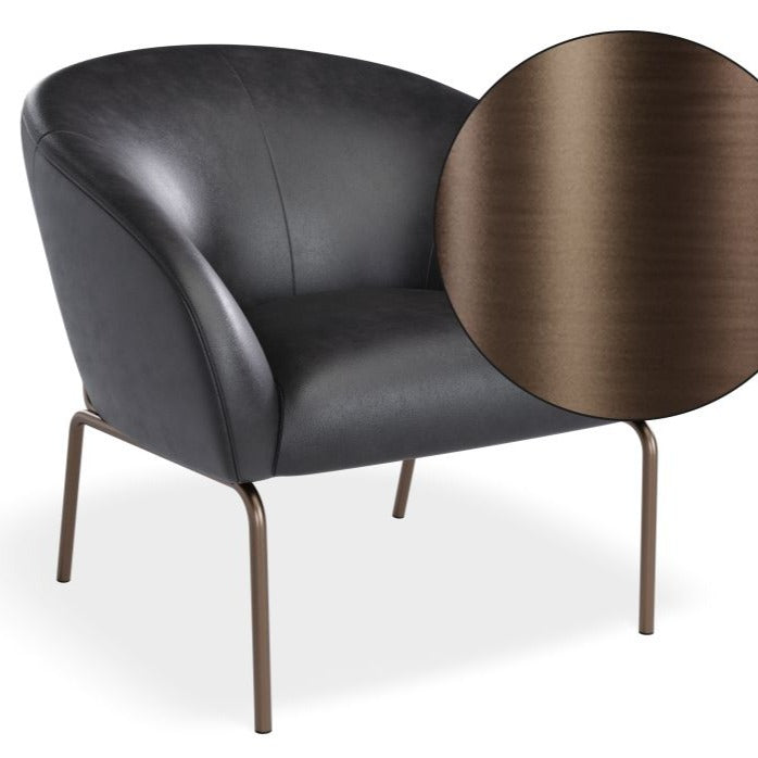 Elegant Single Seater Sofa with Matt Bronze Legs (Available in 4 Colors)
