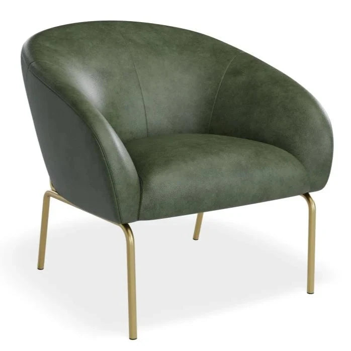 Elegant Single Seater Sofa with Matt Gold Legs (Available in 4 Colors)