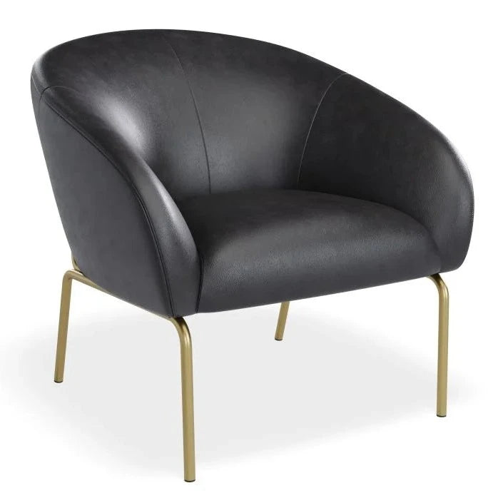 Elegant Single Seater Sofa with Matt Gold Legs (Available in 4 Colors)