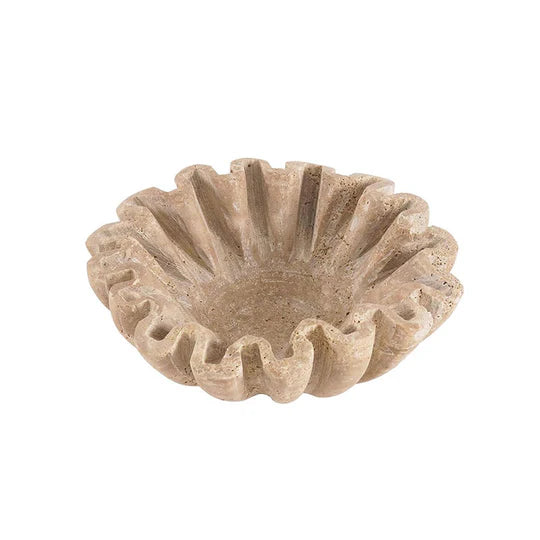 Elegant Wave-Edged Ruffle Fruit Bowl - 20cms