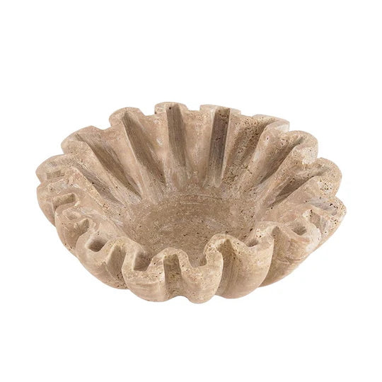 Elegant Wave-Edged Ruffle Fruit Bowl - 20cms