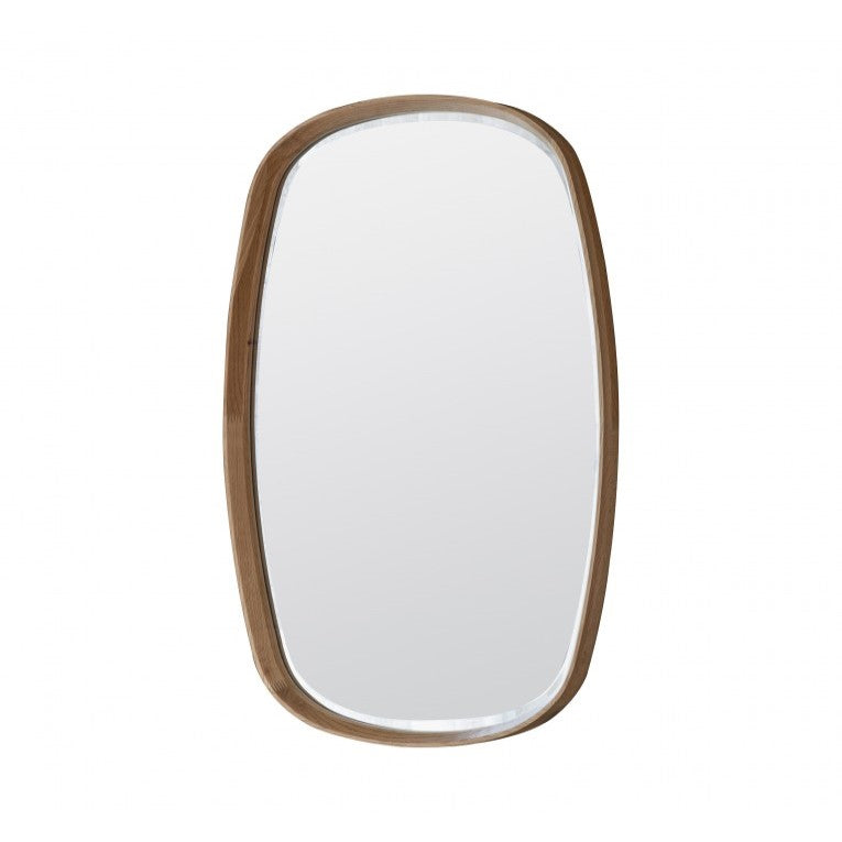 Elegant Wooden Framed Serene Mirror Oak 90cms