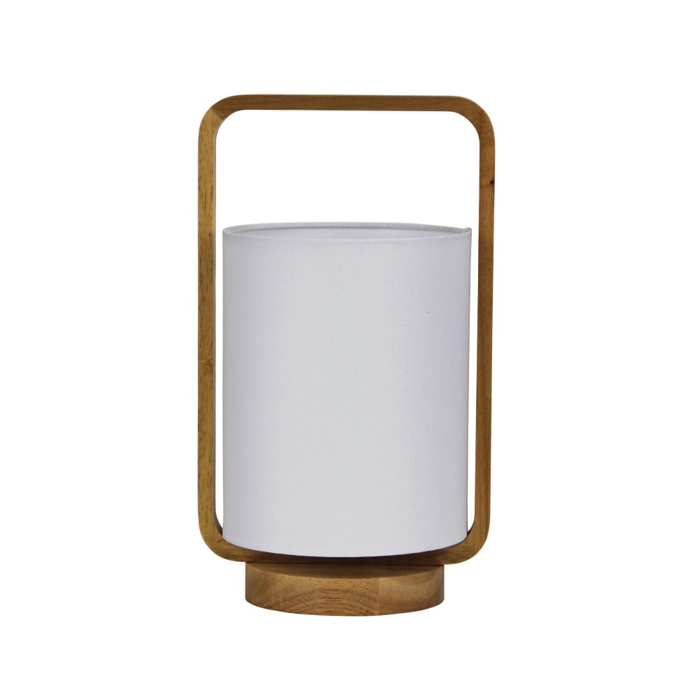 Elegant Timber and Cotton Lamp (Available in 4 Colors)