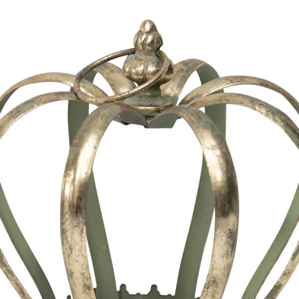 Elementals Ornate Crown Pillar Candleholder - 17.5x24cms