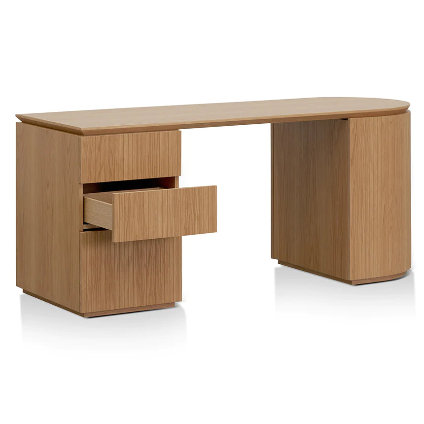 Ergo Craft Left Drawer Office Desk 177cms - Natural