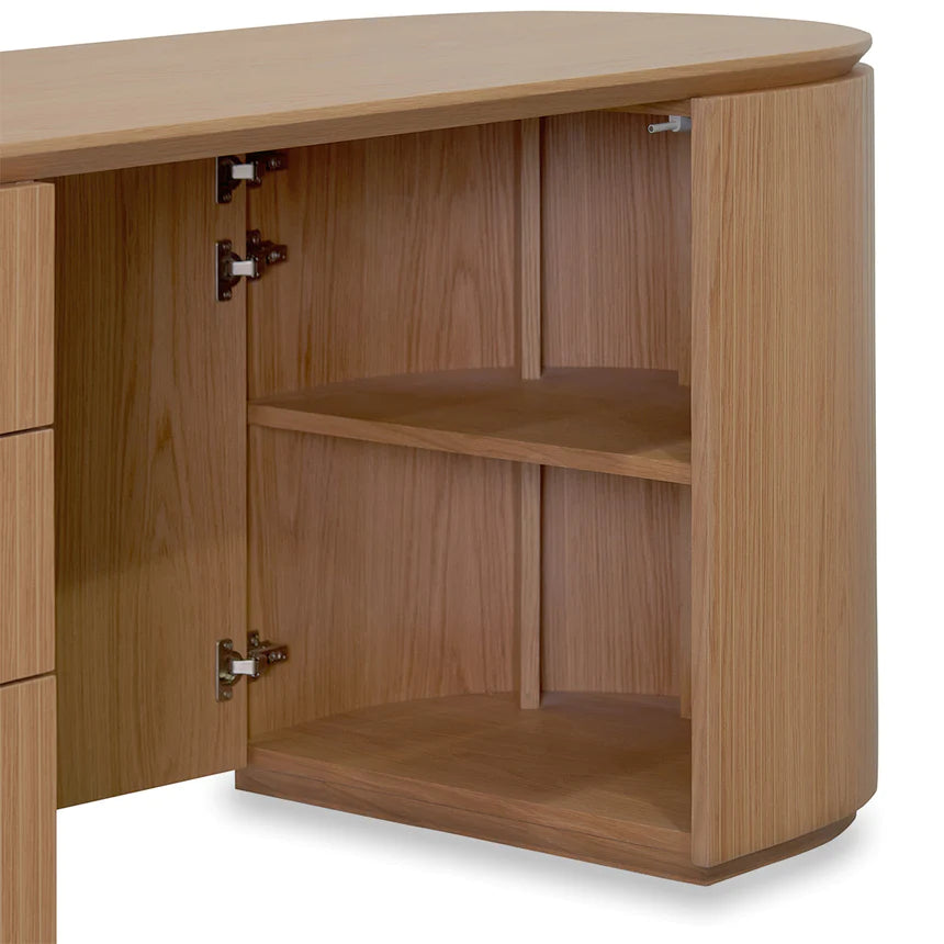 Ergo Craft Left Drawer Office Desk 177cms - Natural