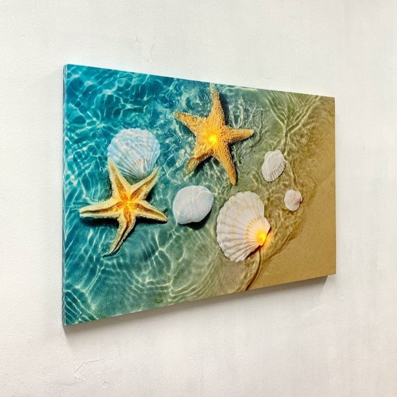 Eternal Embrace Canvas Painting - LED Sea Star