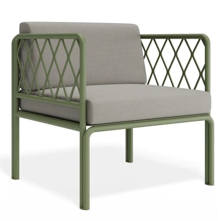 Eucalyptus Green Comfort Outdoor Chair with Cushion - Sandy Grey
