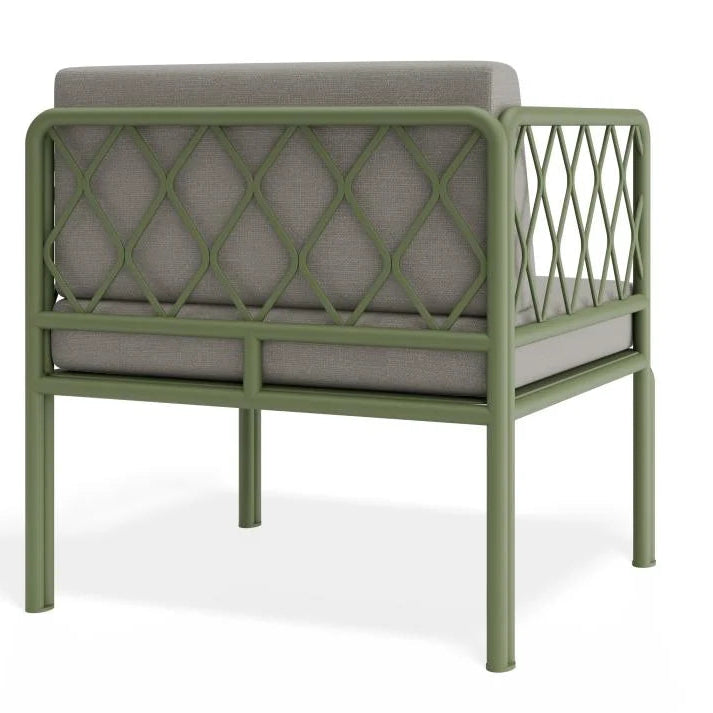 Eucalyptus Green Comfort Outdoor Chair with Cushion - Sandy Grey