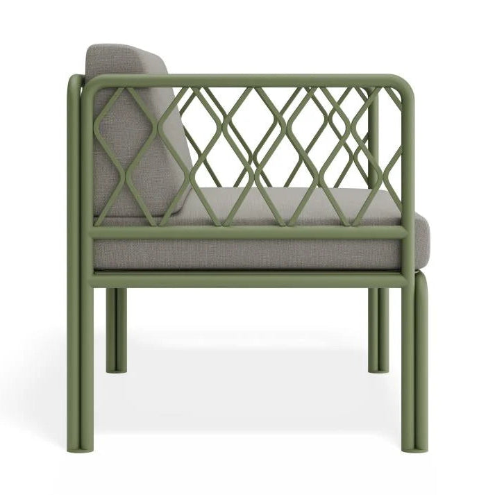 Eucalyptus Green Comfort Outdoor Chair with Cushion - Sandy Grey