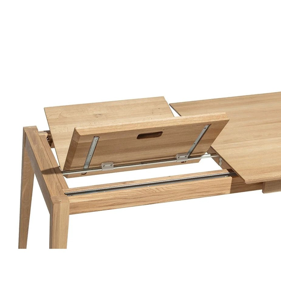 Extendable Oak Wooden Dining Table - 160 to 220cms