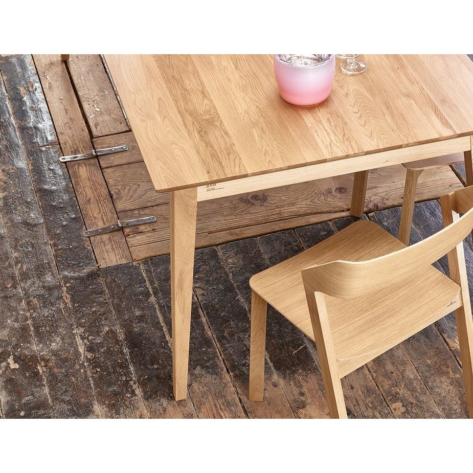 Extendable Oak Wooden Dining Table - 160 to 220cms