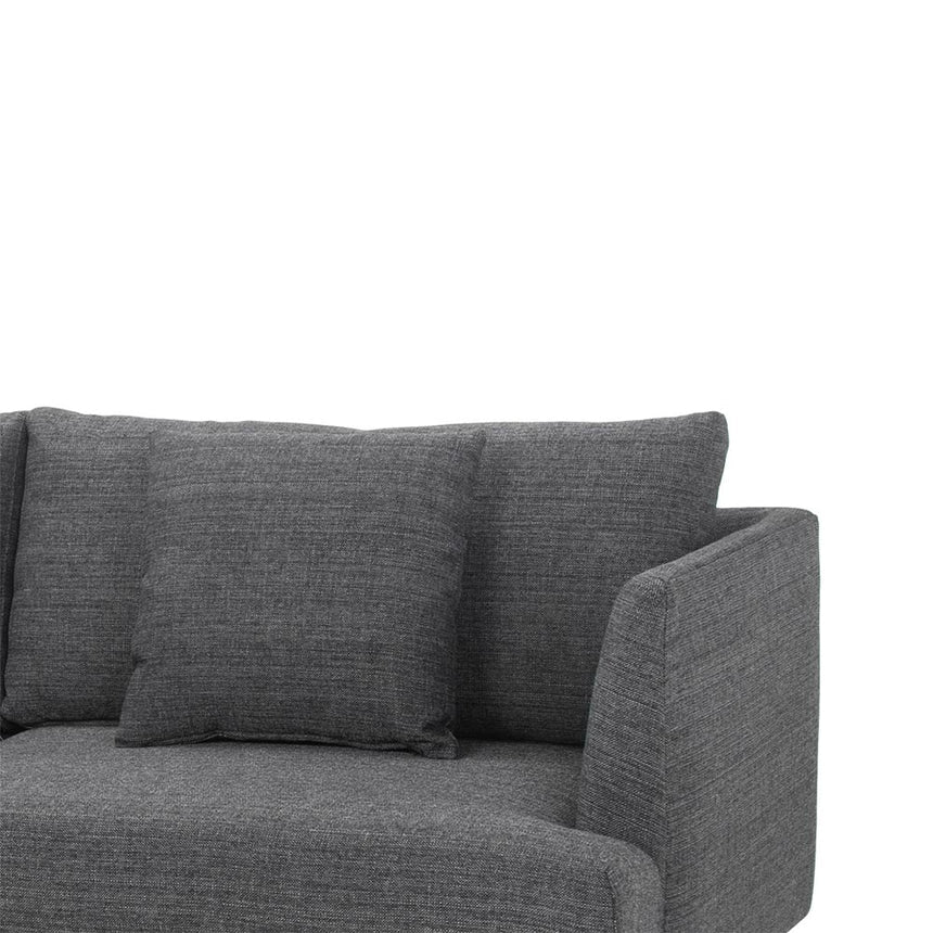 Fabric Finesse 4-Seater Sofa with Cushion-Metal Grey