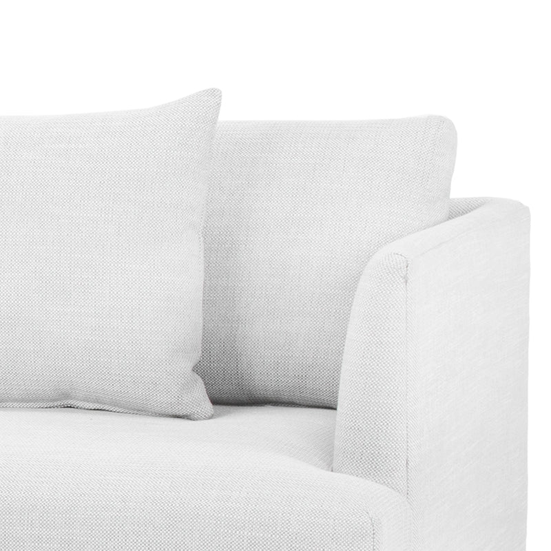 Fabric Finesse 4-Seater Sofa with Cushion-Light Grey