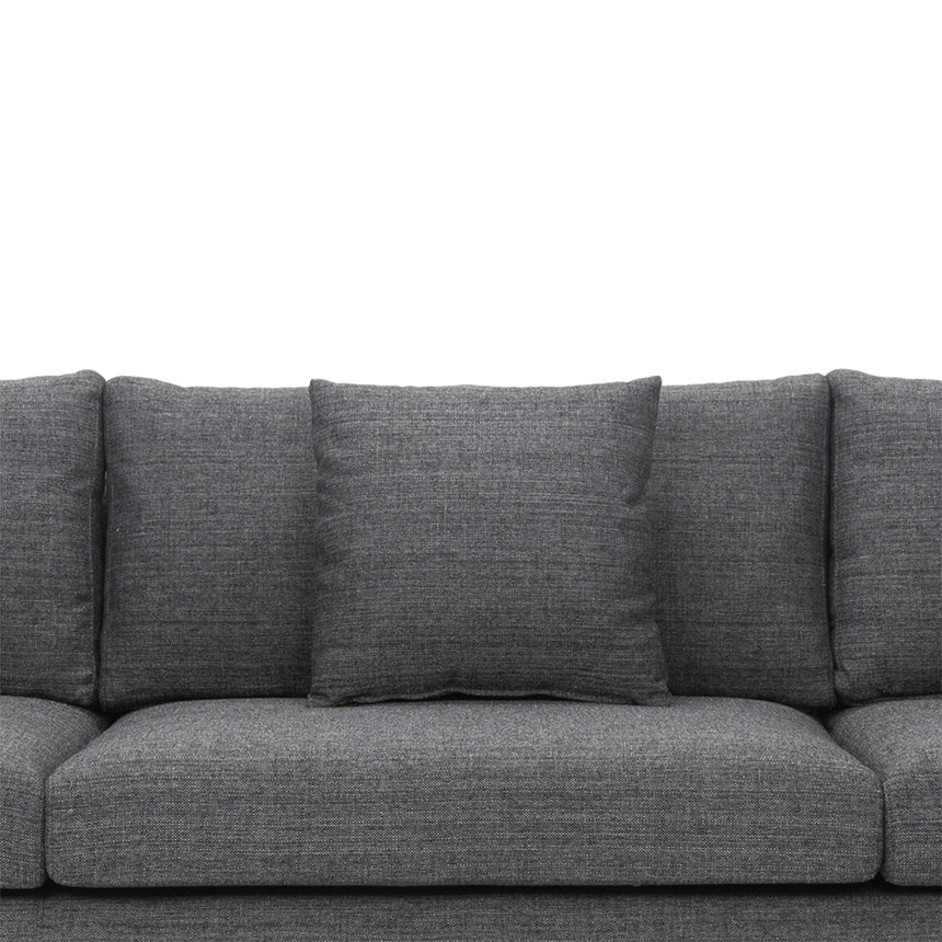 Fabric Finesse 4-Seater Sofa with Cushion-Metal Grey