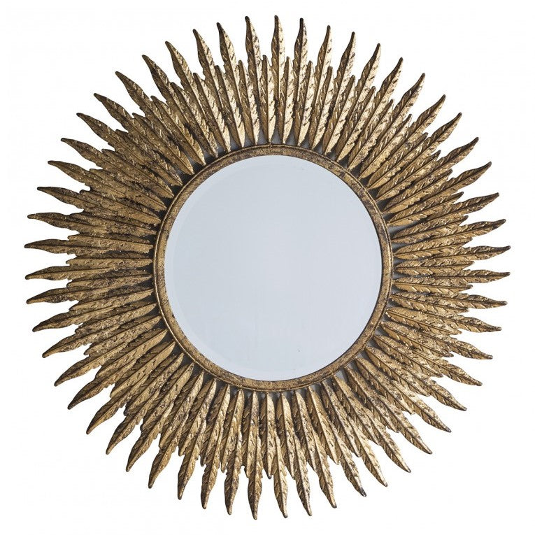 Feathered Essence Wooden Framed Mirror 61cms