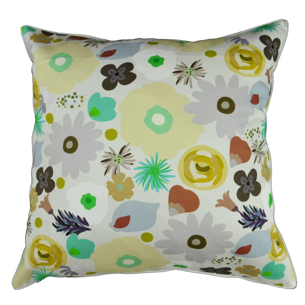 Floral Skandi Cushion With Recycled Fill 45 X 45cms