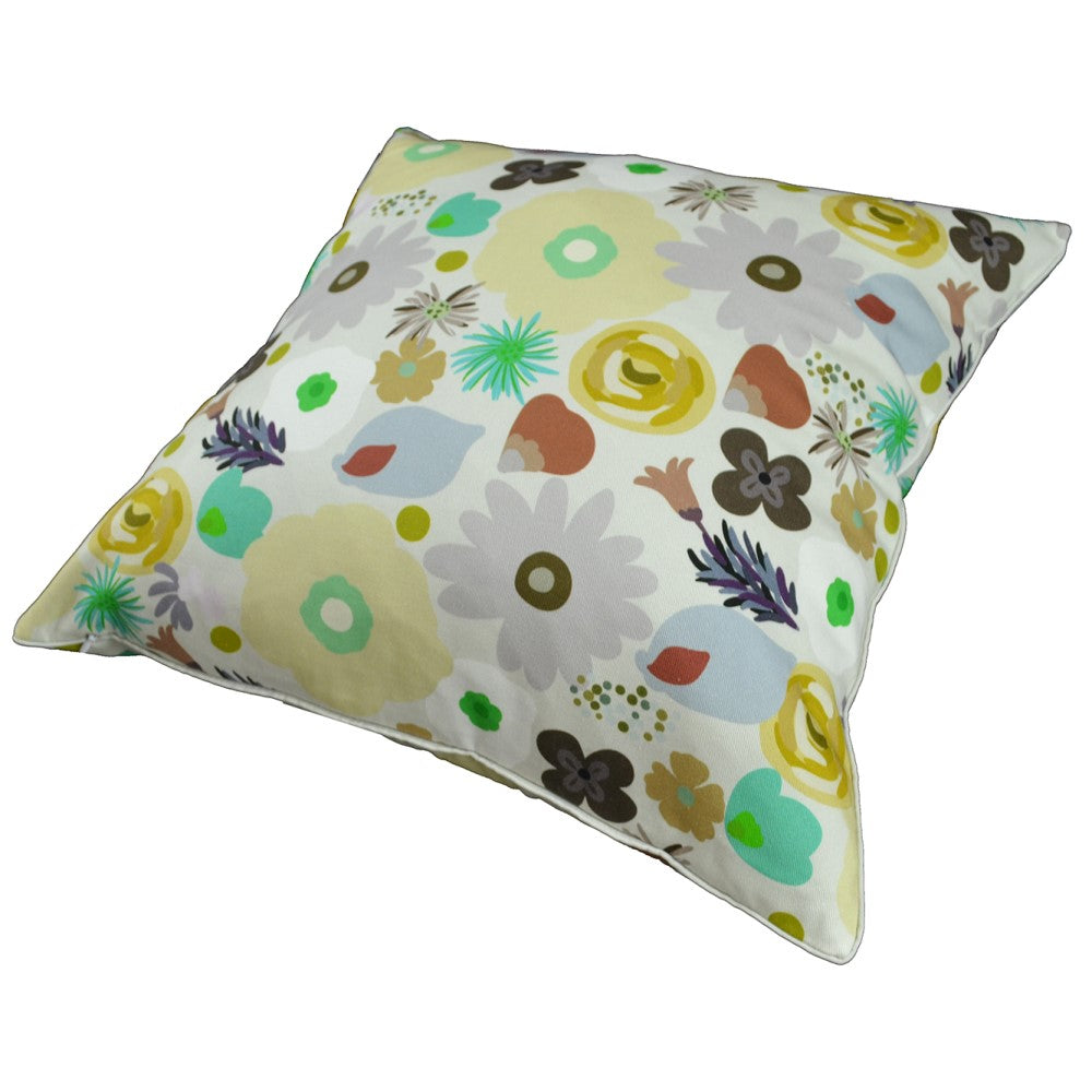 Floral Skandi Cushion With Recycled Fill 45 X 45cms