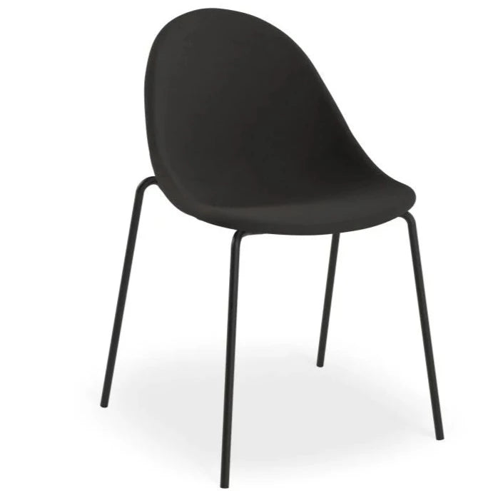 Forest Bliss Black Metal 4 Post Base Dining Chair