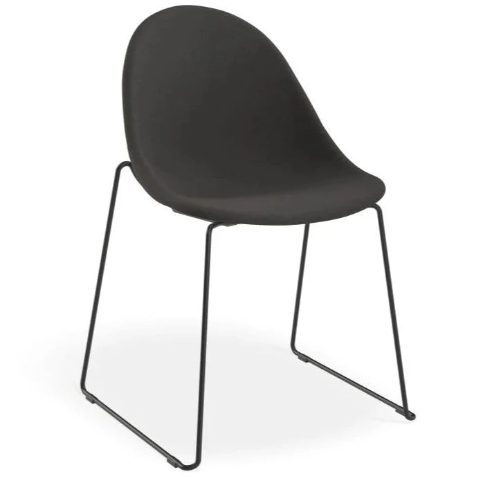 Forest Bliss Sled Base - Black Dining Chair