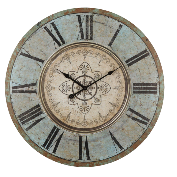 French Provincial Fleur Wall Clock 60cms