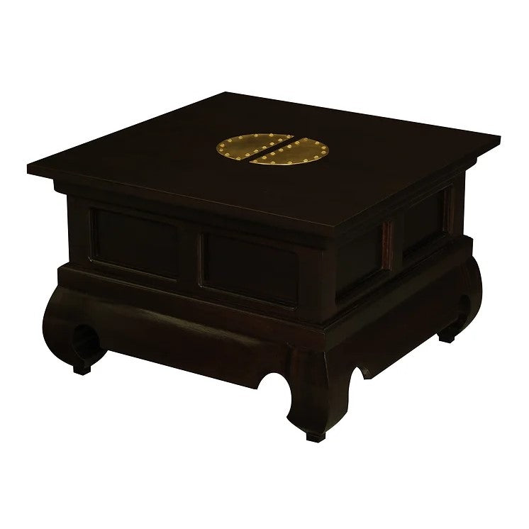 Functional Beauty Lamp Table - Dark Brown