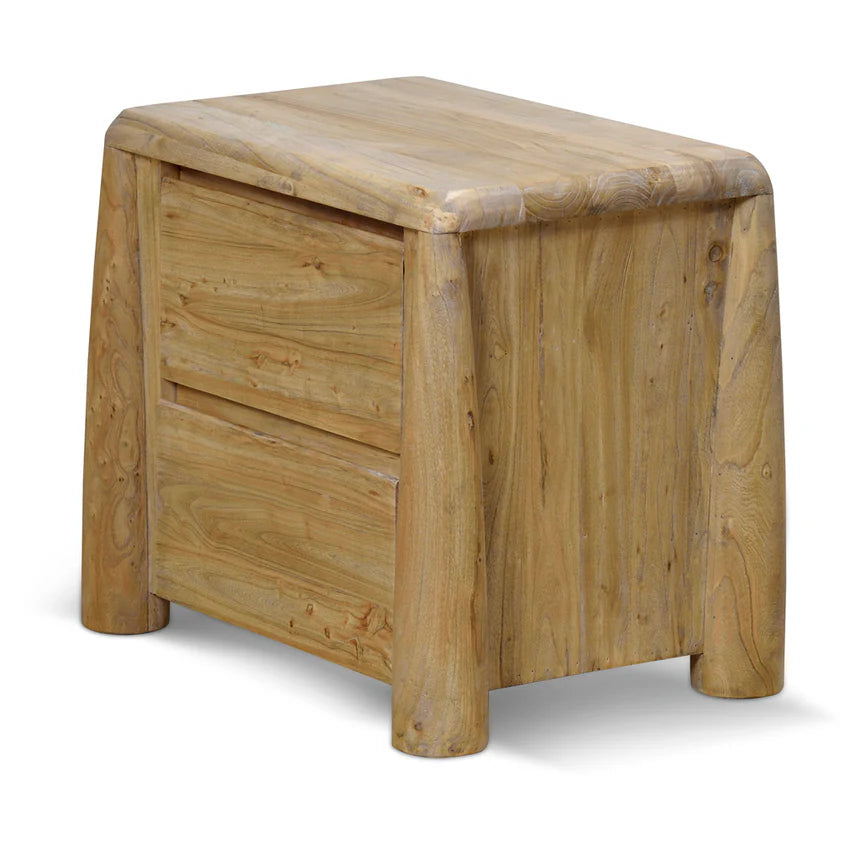 Functional Elegance Natural Bedside Table - 55cms