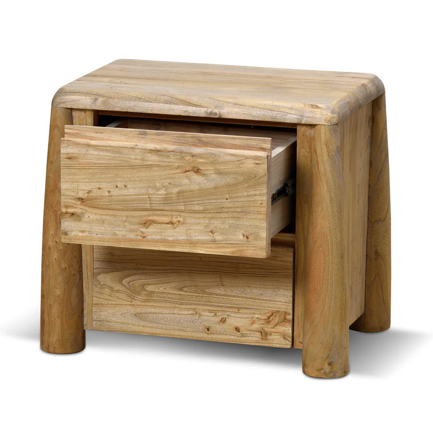 Functional Elegance Natural Bedside Table - 55cms
