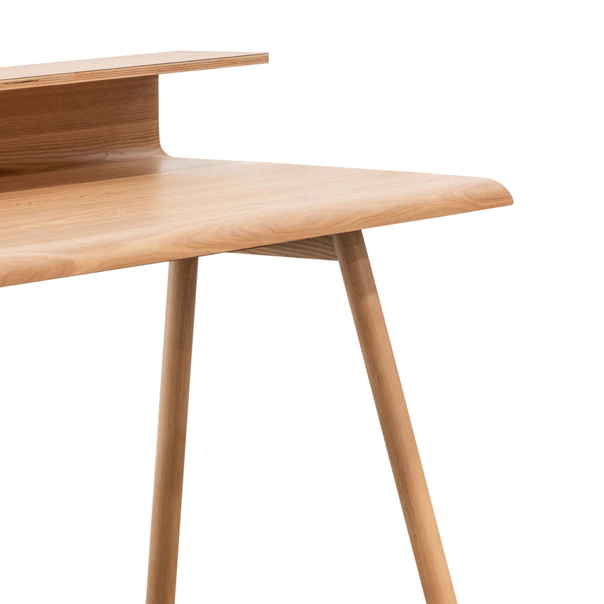 Futuristic Home Office Desk 120cms - Natural