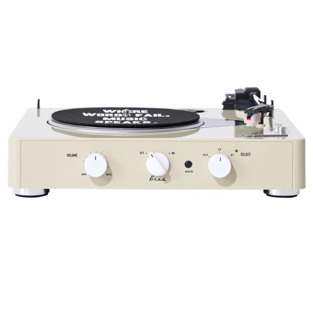 Gadhouse Brad MKII Record Player + D40 Bluetooth Speakers - Ivory