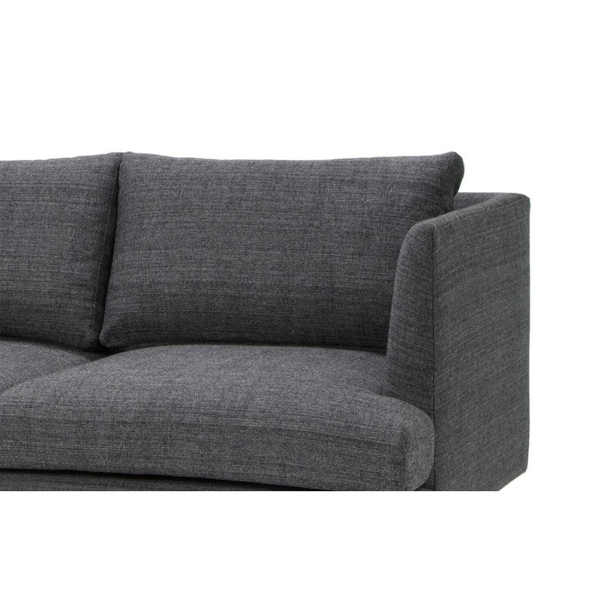 Gallery Glamour 3-Seater Sofa-Metal Grey