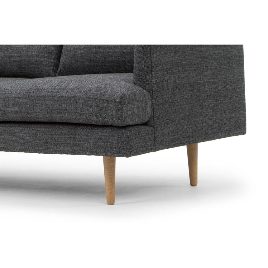 Gallery Glamour 3-Seater Sofa-Metal Grey