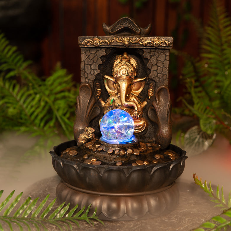 Gilt Ganesha Polyresin Tabletop Decor
