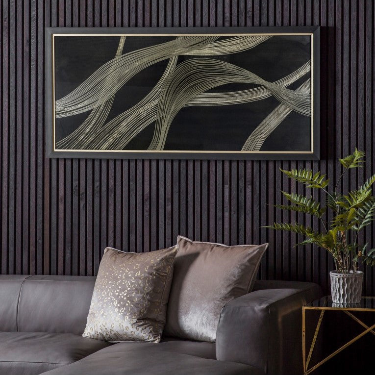 Glamorous Current Two-Tone  Framed Art