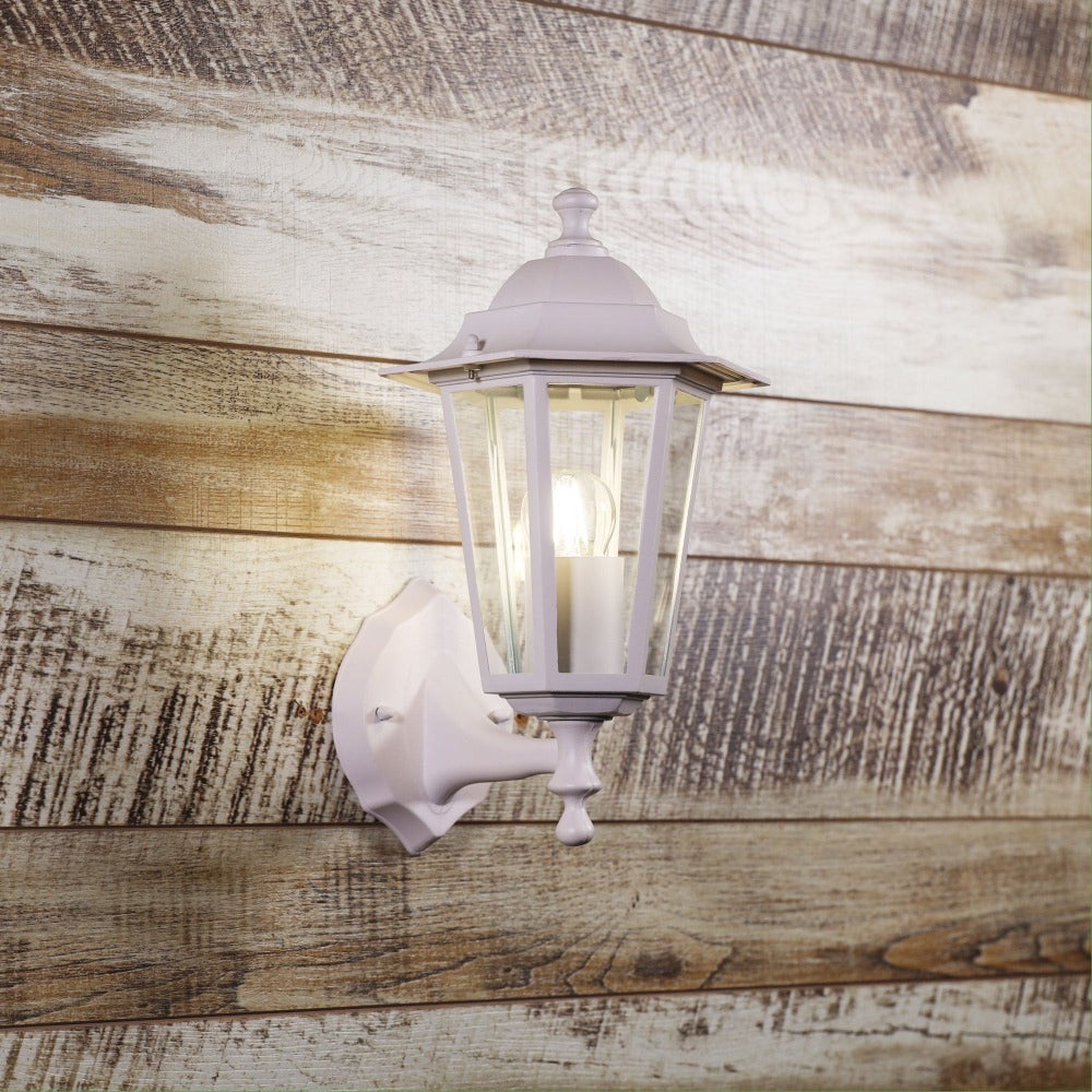 Glass Panel Traditional Outdoor Wall Light (Available in 2 Colors)