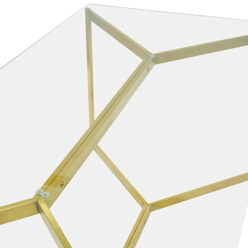 Glass Wonder Dining Table 190cms - Gold