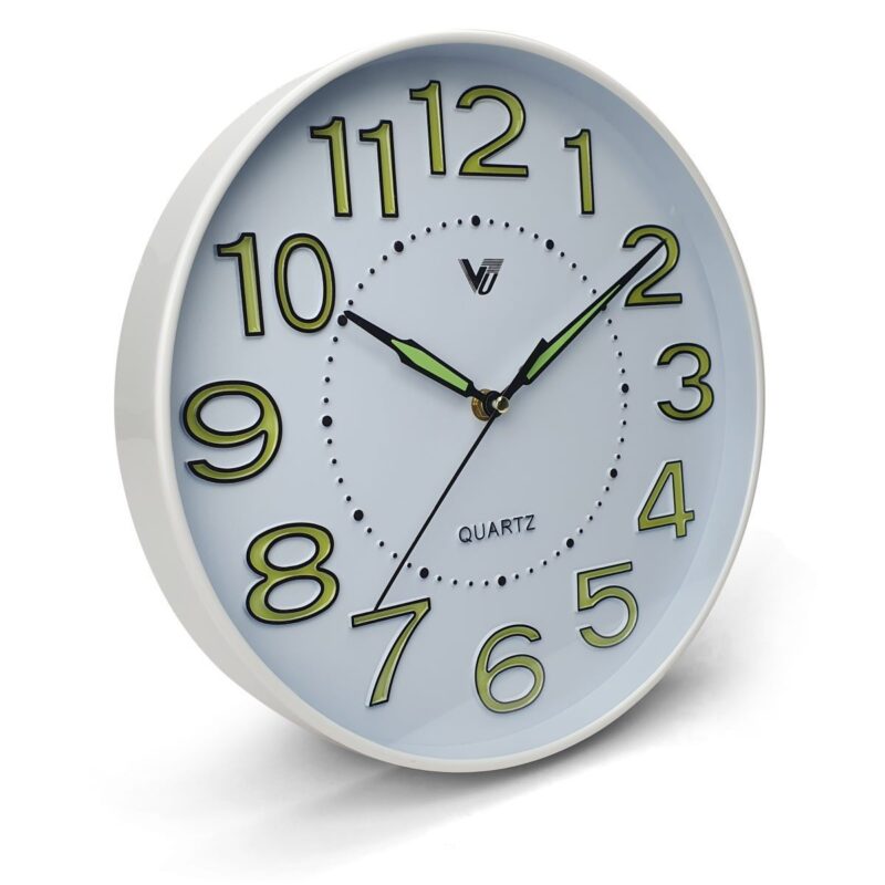 Glow-In-Dark Wall Clock 30cms - Round