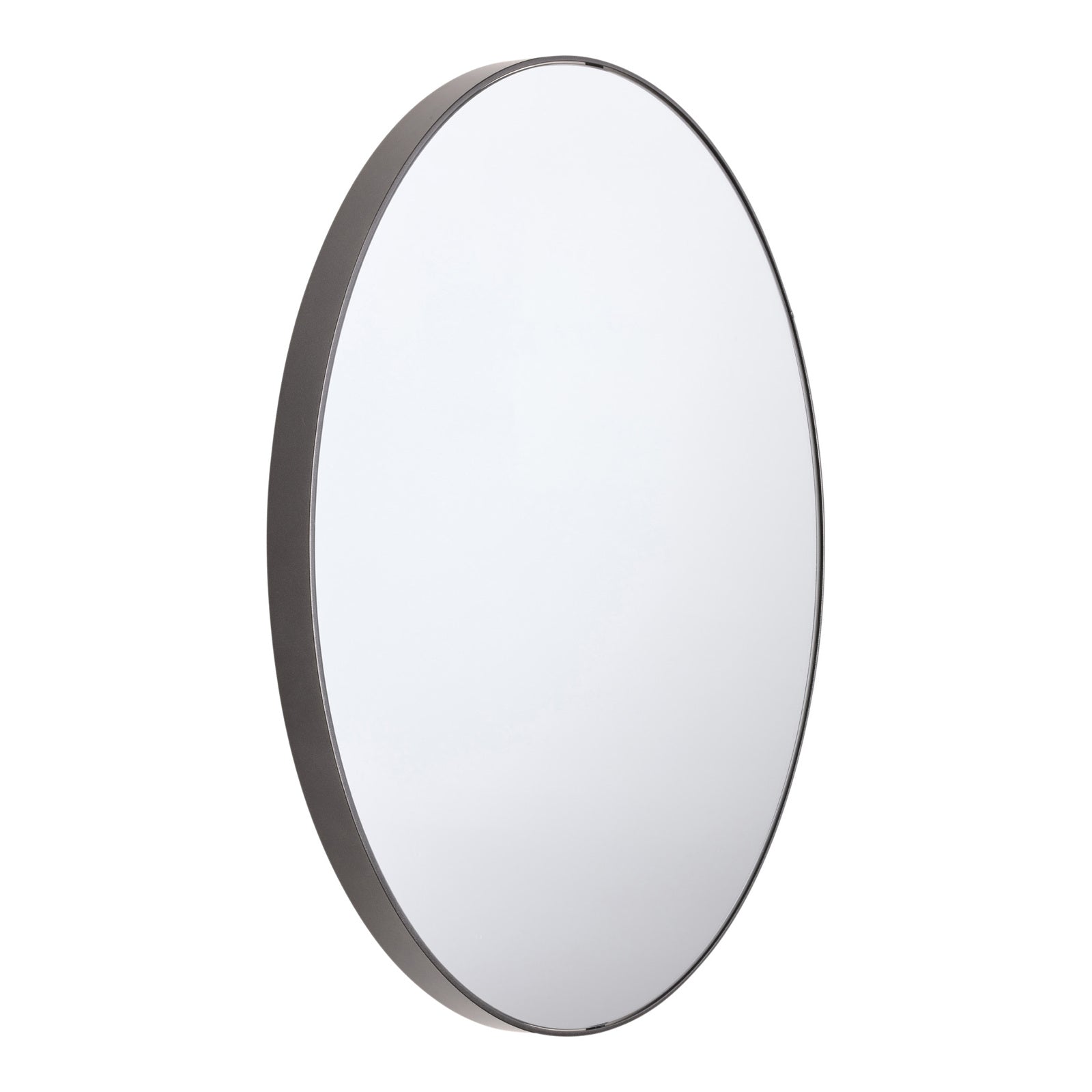 Glowing Glamour 60cm Iron Mirror - Gun Metal