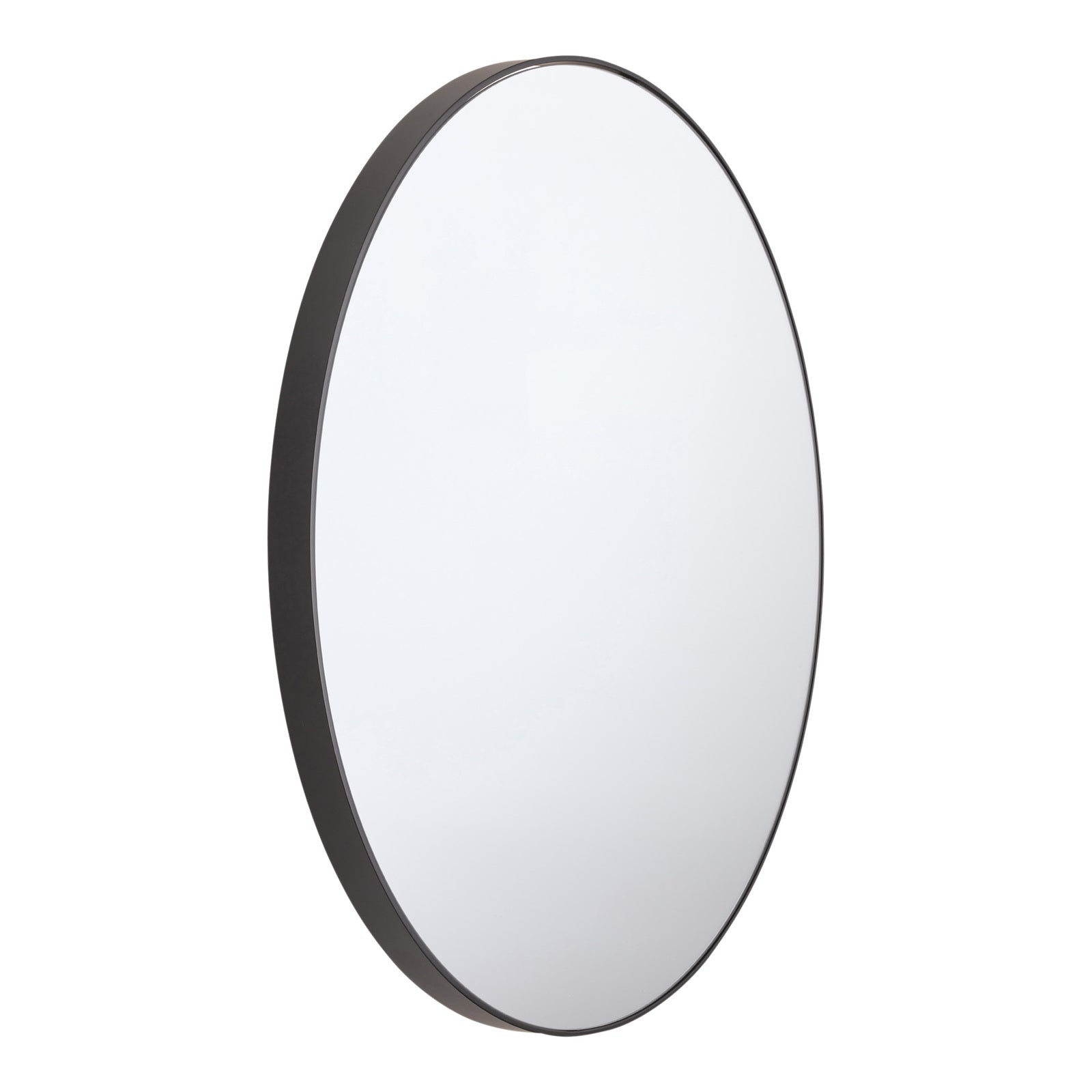 Glowing Glamour 60cm Iron Mirror - Black