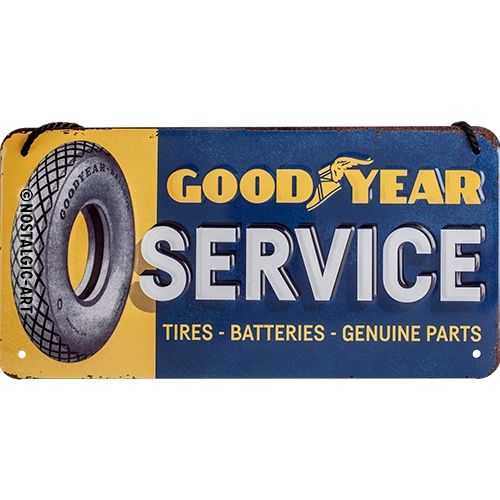 Goodyear - Service - Nostalgic-Art Hanging Sign - 10 x 20cm