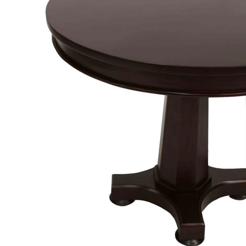 Graceful Wooden Macleay Pedestal Table - Dark Mahogany