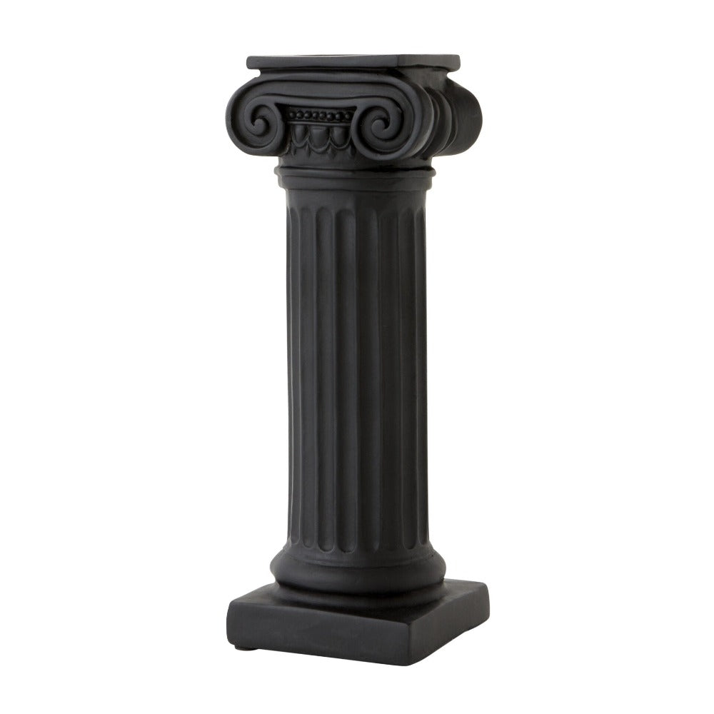 Greek Column Pillars Candle Holder - Tall Black